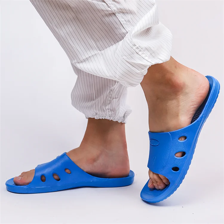 Китай, низкая цена, Высокоэффективная Антистатическая полиуретановая Рабочая обувь с четырьмя отверстиями ESD