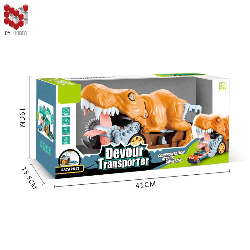 Kids Dinosaur Shark Crocodile Devour Car Toys With Metal Car Toys With Car Storage