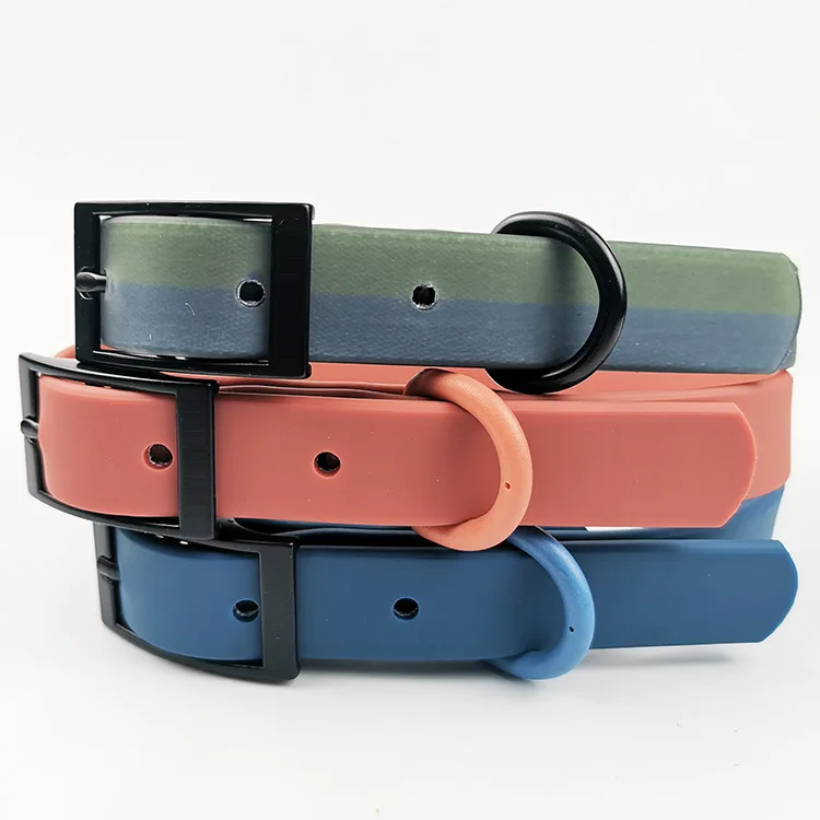 New Style Custom Adjustable Quick Release Buckle Waterproof PVC Vinyl Dog Collars In Bulk