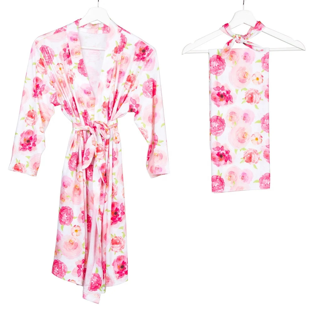 Factory Wholesale Nursing Gowns And Swaddle Bamboo Mom Robe Maternity Baby Blankets Organic