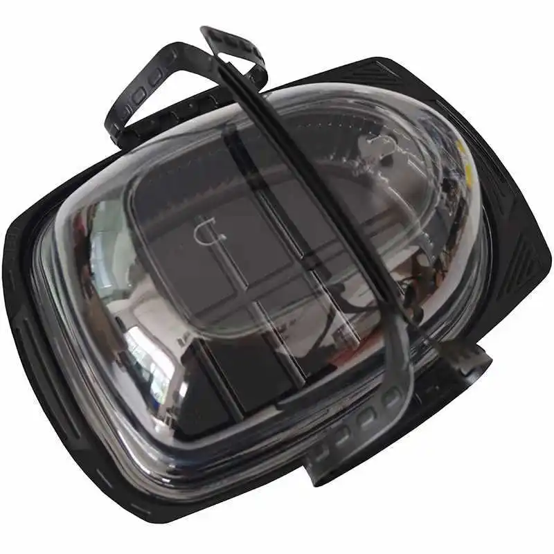 Plastic Trays Take Away Food Container Plastic Roast Chicken box with Lid,PP high permeability food packaging box