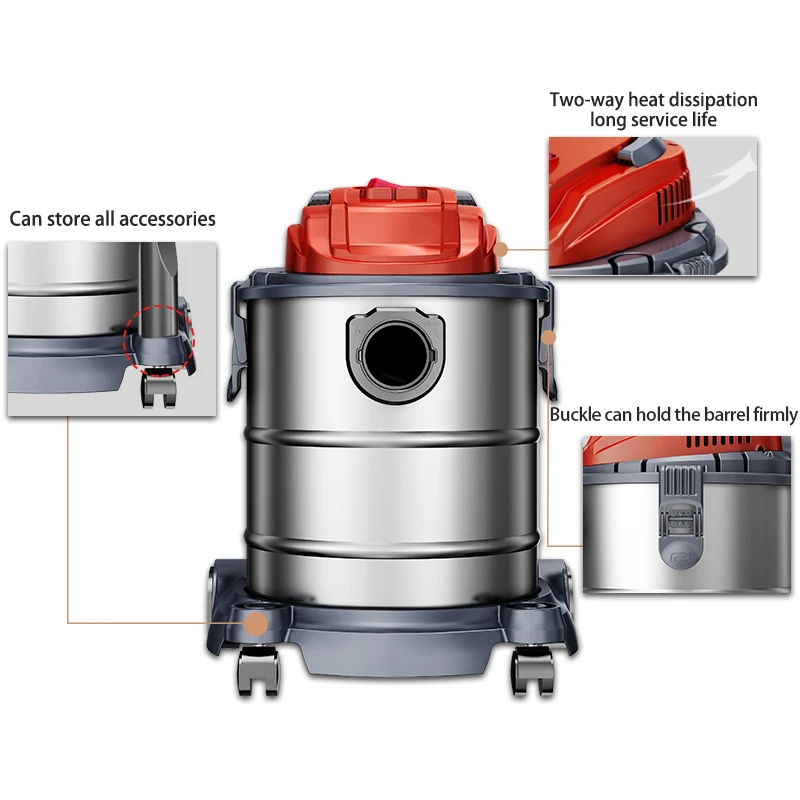 4.5Gallon 1200w  Corded Electric Household Wet and Dry Vacuum Cleaner Water Sucking Machine