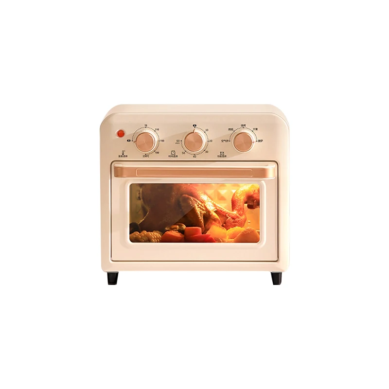 Pink Retro Small Electric Oven Mini 11L -20L Convection Oven Electric Toaster Ovens For Kitchen