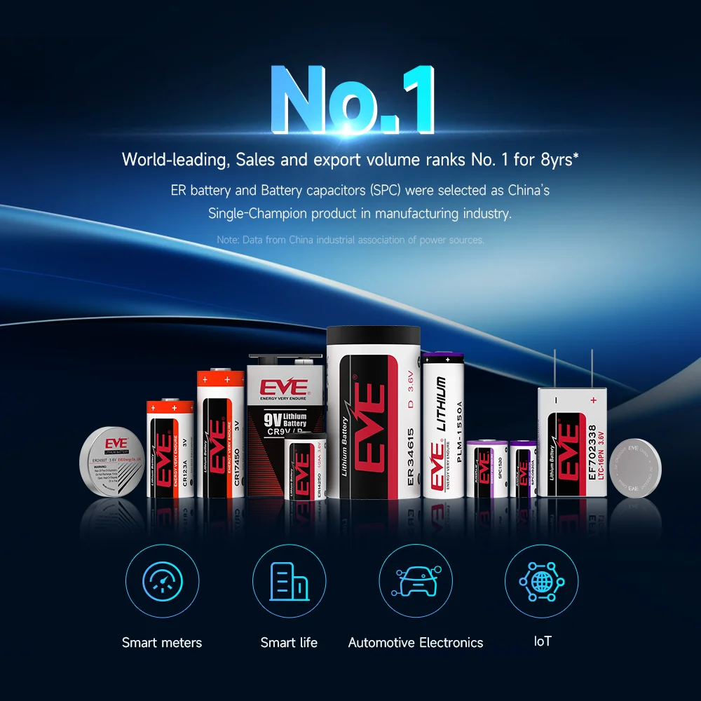 EVE ER26500 Lithium Batteries 3.6V 8.5Ah Primary Cylindrical Batteries