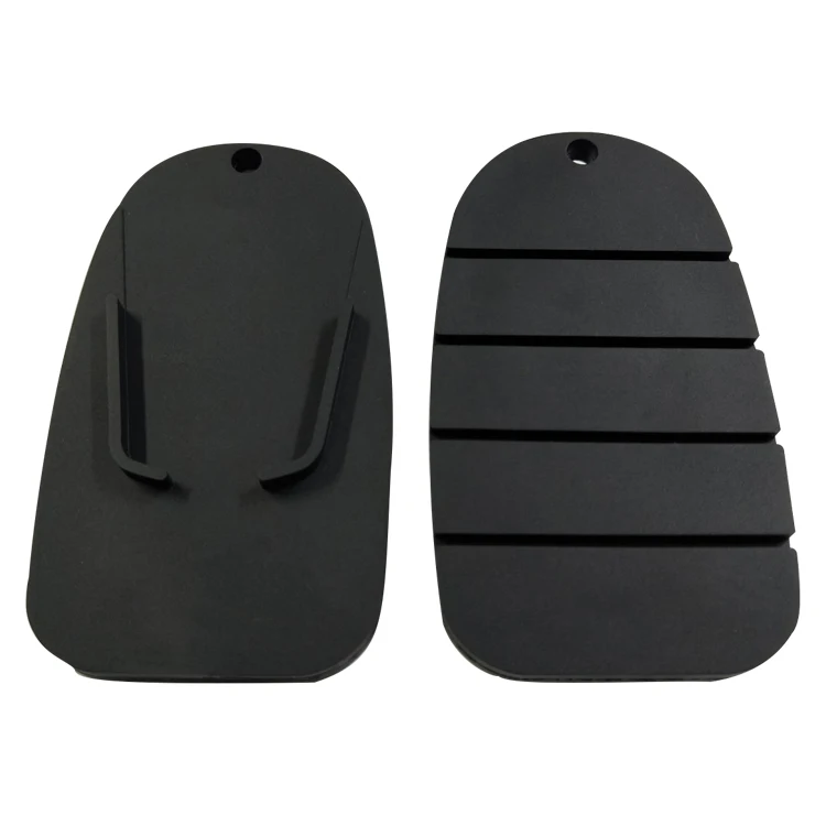 Motorcycle Black Plastic Non-slip Kickstand Side Stand Plate Pad For Outdoor Parking