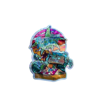 Custom Printed Shape Mini 1g 3.5g 7g 14g 28g Child Resistant Smell Proof Soft die cut mylar bag