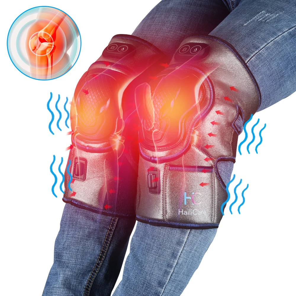 Knee Brace Electric Heating Pad Magnetic Therapy Meniscus Pain Relief Arthritis Vibration Knee Massager