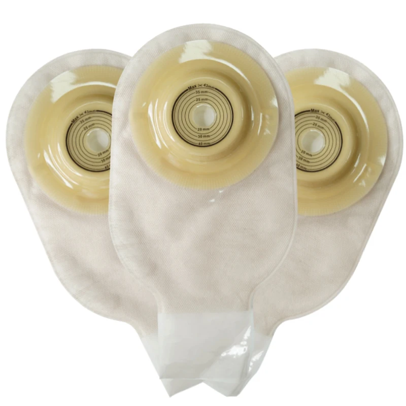 Drainable Colostomy Bag Ileostomy Bag Convex Skin Barrier 1 Piece Ostomy Bags 45mm 50 mm 57mm For Adult Ostomy Pouch