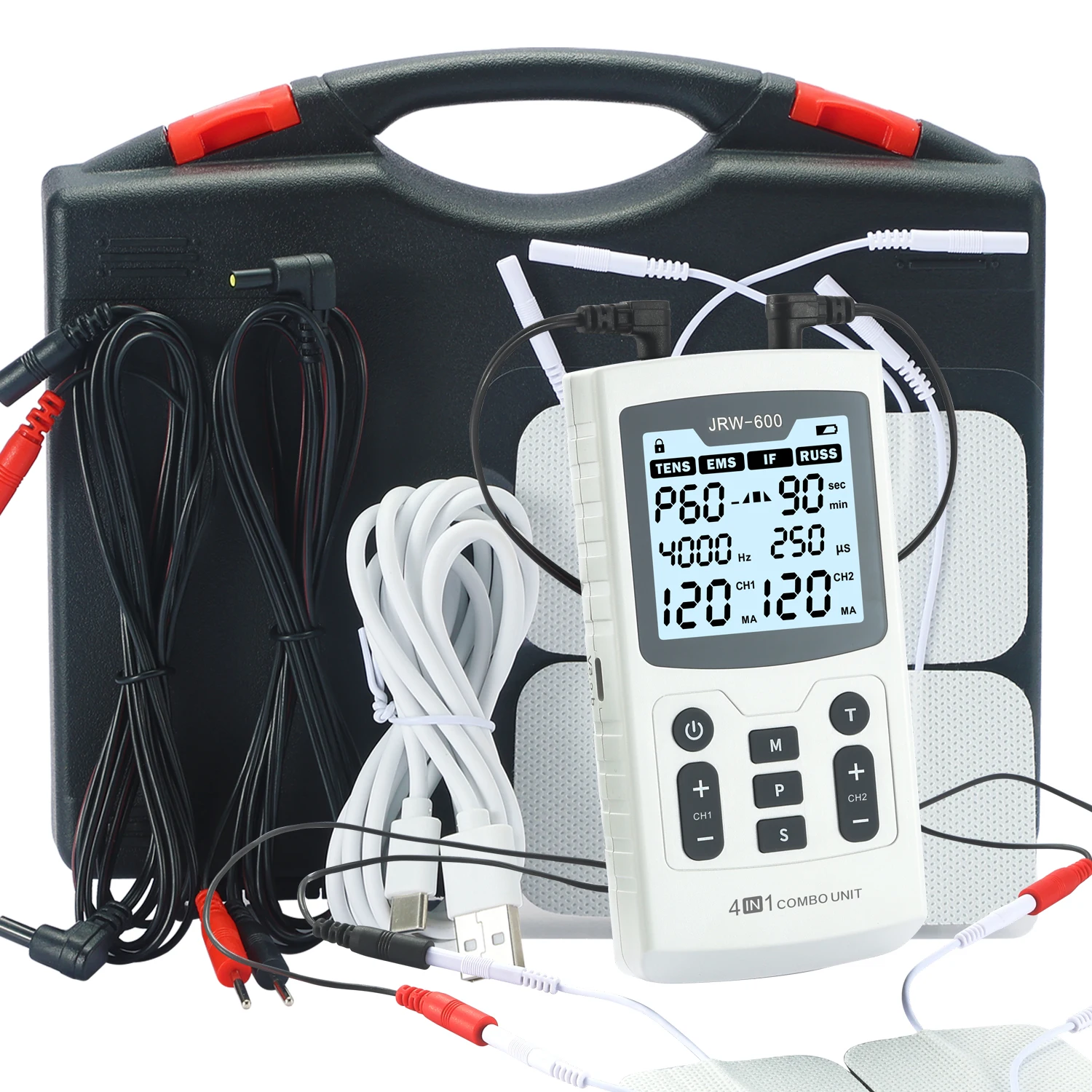 Health Care Medical Supplies TENS+ EMS+RUSS+IF Physical Therapy Pain Relief tens muscle stimulator