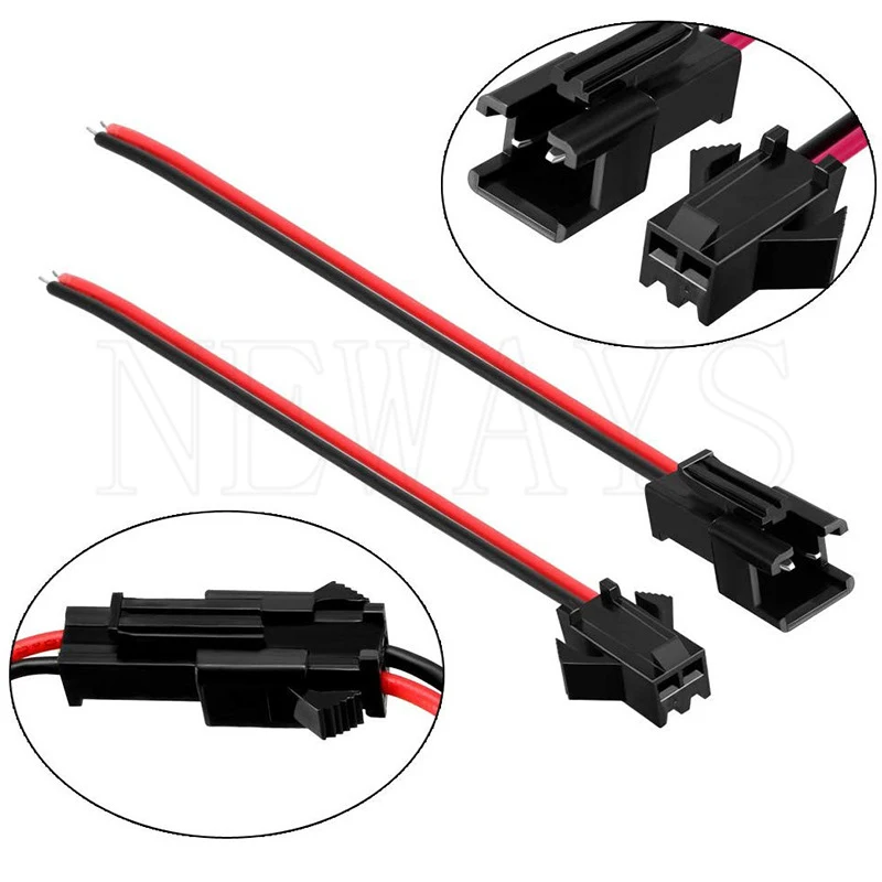 SM 2 pin connector male and female connector cable for single color led strip