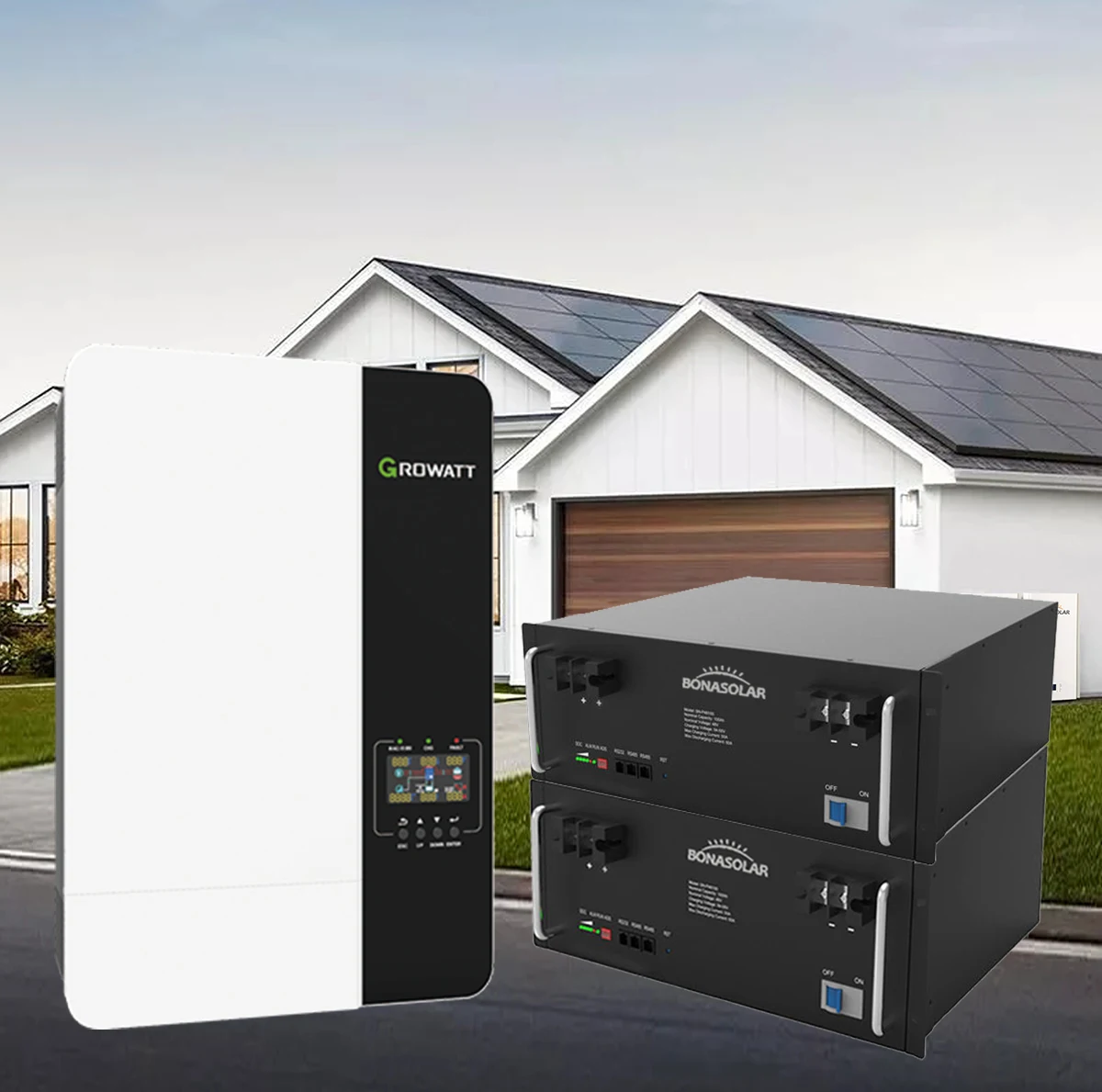Complete Off-Grid Solar Kit power system - 15kw/15,000W 220/380V Output / 48VDC [30kWh Lithium Battery] 28*390W Solar Panels