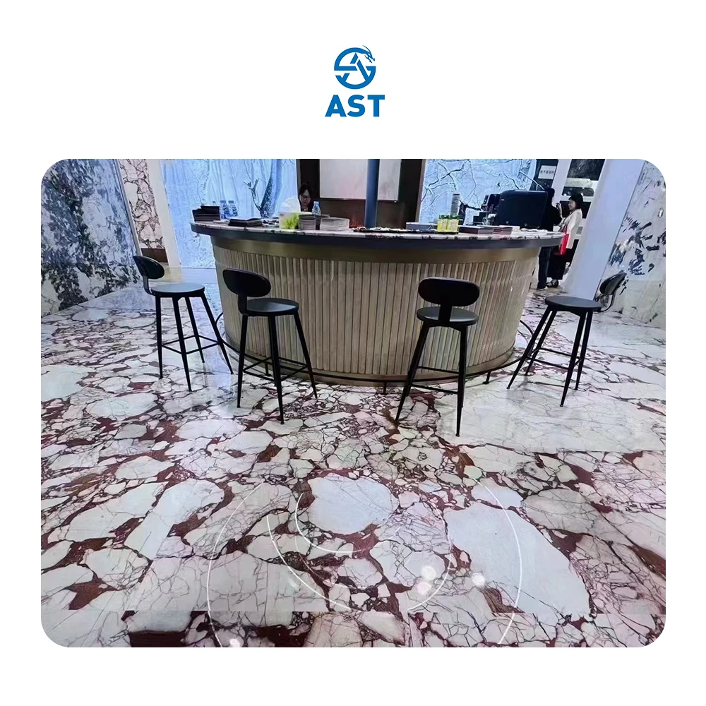 AST OEM/ODM HOT Popular marble Customized Natural Stone High Performance Home Decoration Bvlgari Red Marble Countertop