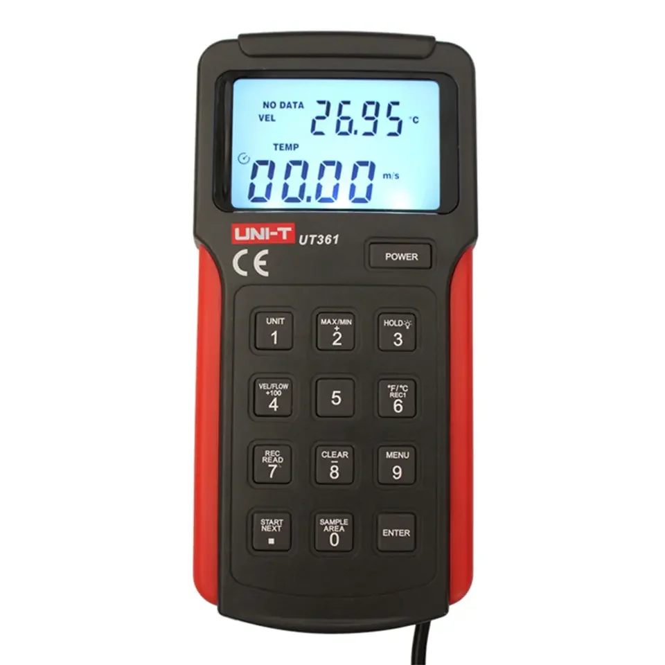 UNI-T UT361 анемометр для измерения скорости ветра манометр температуры воздуха скорость воздушного