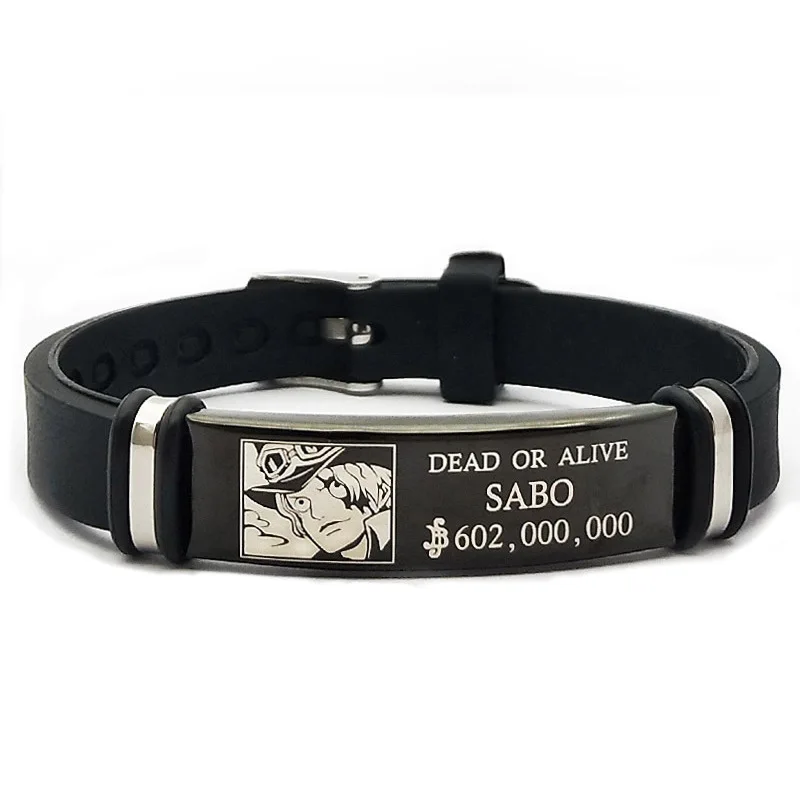 23 Designs Luffy Zoro Anime Watch Strap Bracelet Straw Hat Pirates Stainless Steel Silicone Adjustable Jewelry Bangle Bracelets