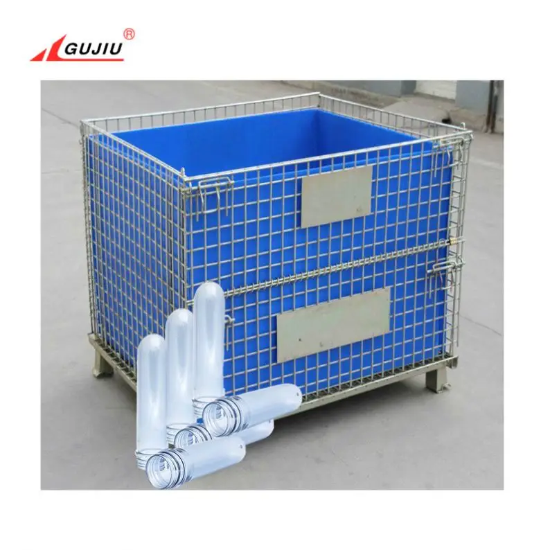 China Storage Steel Stacking Gabion Galvanized Roll Pet Preform Bottle Square Folding Foldable Wire Mesh Pallet Container