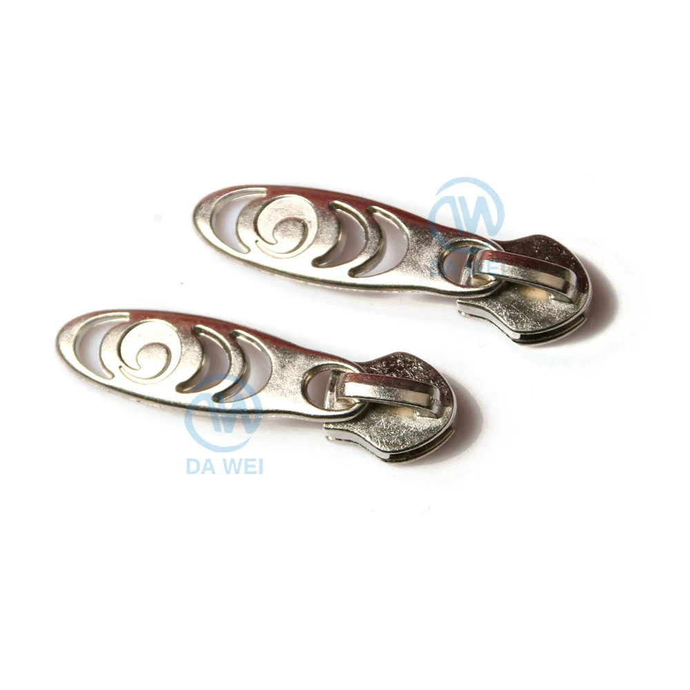 
DAWEI brand unique independent 5# zipper puller, schoolbag and suitcase zipper puller, custom slider 