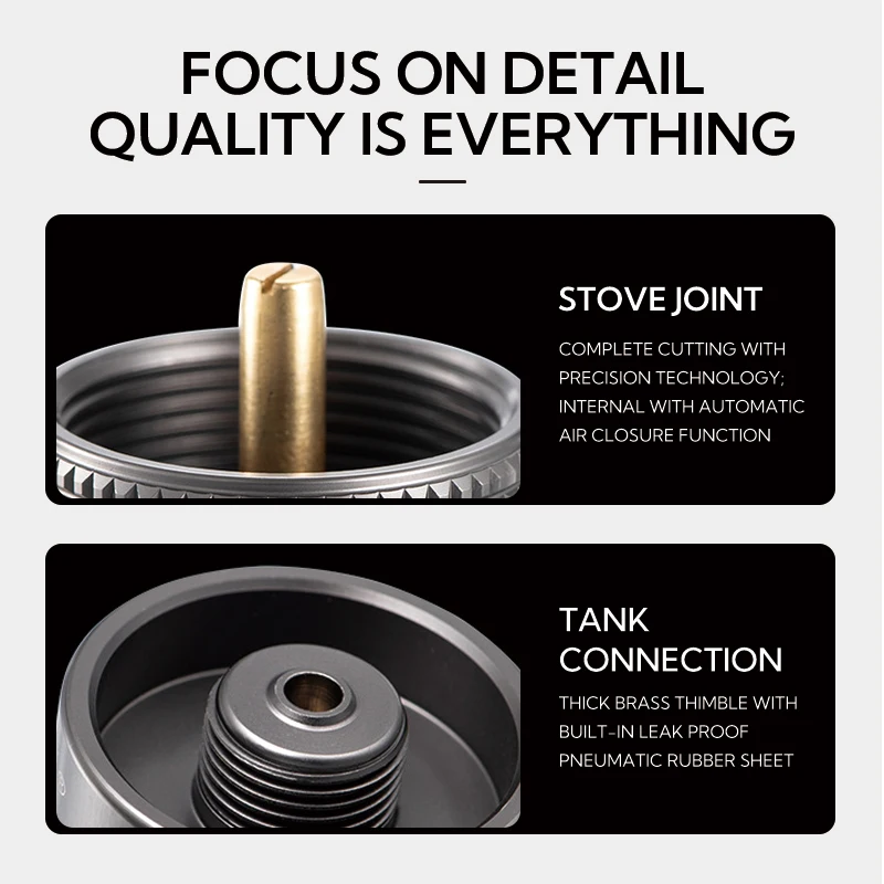 Campingmoon Silver camping gears 3 in 1 set  gas can refill adapter  butane propane canister saver  cartrige set durable gas can