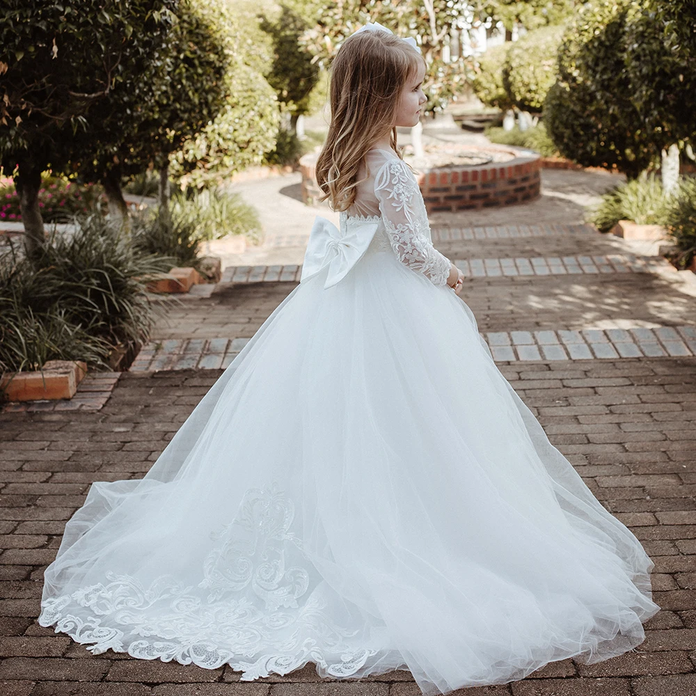 Girl Birthday Party Dress Lace Christmas Princess Dress Children Wedding dresses for girls of 6-14 years wedding clothing