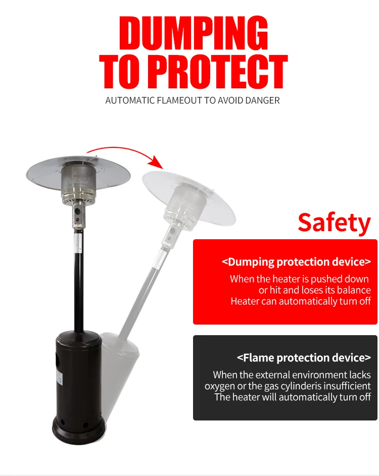  mushroom gas patio heater umbrella outdoor free standing propane