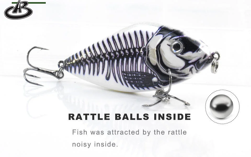 Sinking Minnow Fishing Lure Bait 70mm 14.5g Fake Lures Pike Slide Jerkbait Wobblers