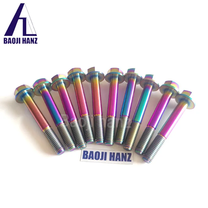 Gr5 Titanium Alloy Flange Bolts