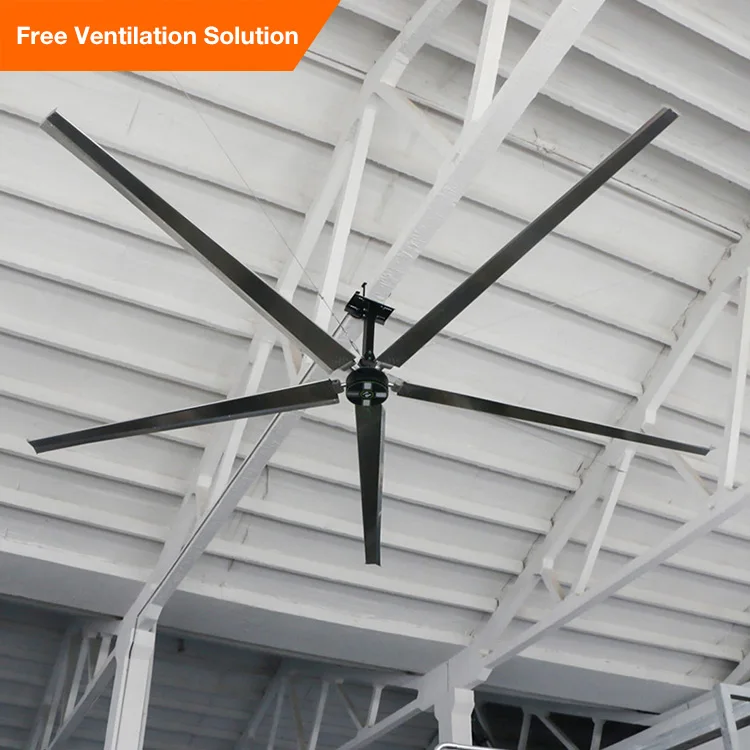Самые популярные HVLS большие промышленные потолочные вентиляторы улучшают циркуляцию