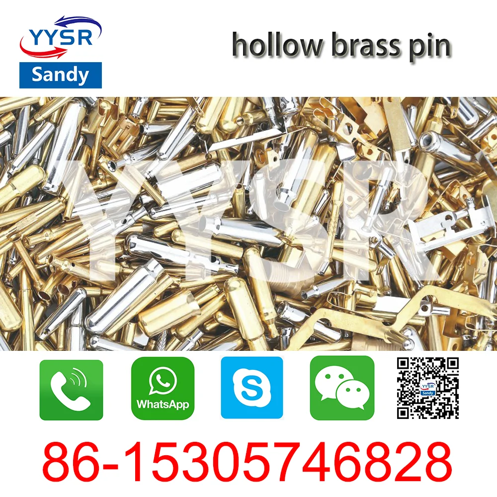 Massive production solid power brass plug insert hollow brass pin