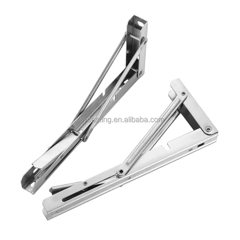 Custom Sheet Metal Stainless Steel Thickened Folding Billy Bracket  Fixed Tripod For Partition Support