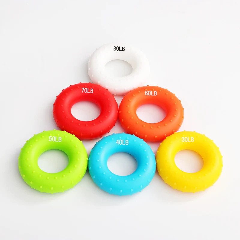 Home fitness equipment hand grip silicone ring strength grip adjustable  grip exerciser Resistance Strength Trainer Exerciser