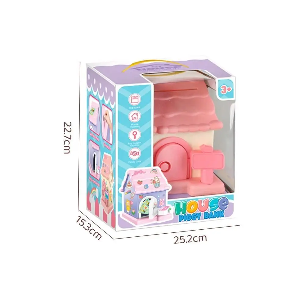 Unisex DIY Educational Simulation Key Unlock Stickers Cute House & Piggy Bank Decorations for Kids 0 to 24 Months