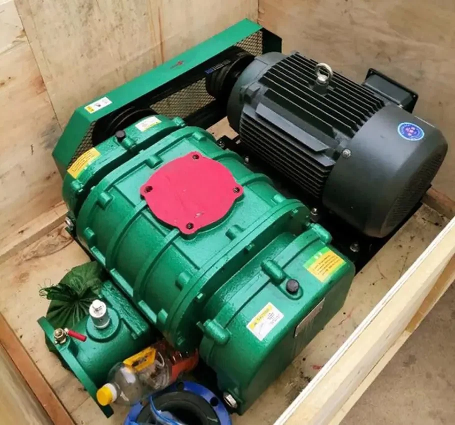 STP WWPT belt driven factory supply waste water treatment 5hp three lobe roots air blower