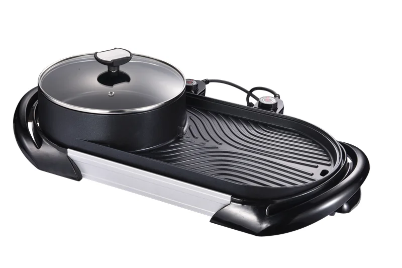 6 People Home Appliance Kitchen BBQ Electric Hot Pot and Grill