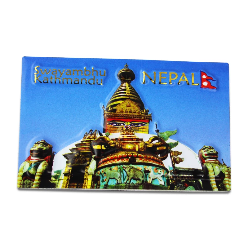 
2021 tourist souvenir photo refrigerator 3D embossed fridge magnet puffy sticker 