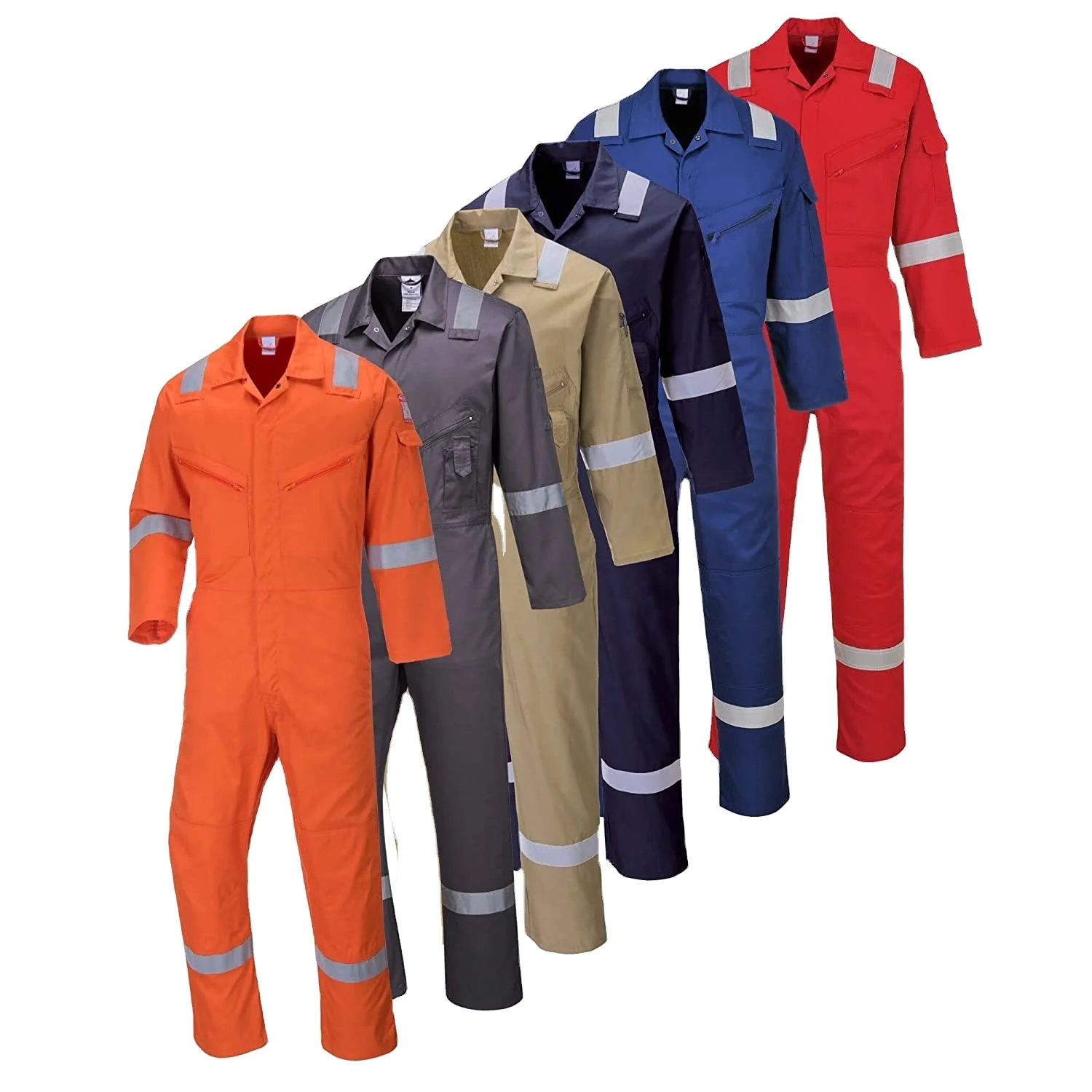 EN 11612 NFPA 2112 высокая видимость общая Мужская Рабочая Униформа на заказ огнестойкие огнеупорные Светоотражающие комбинезоны
