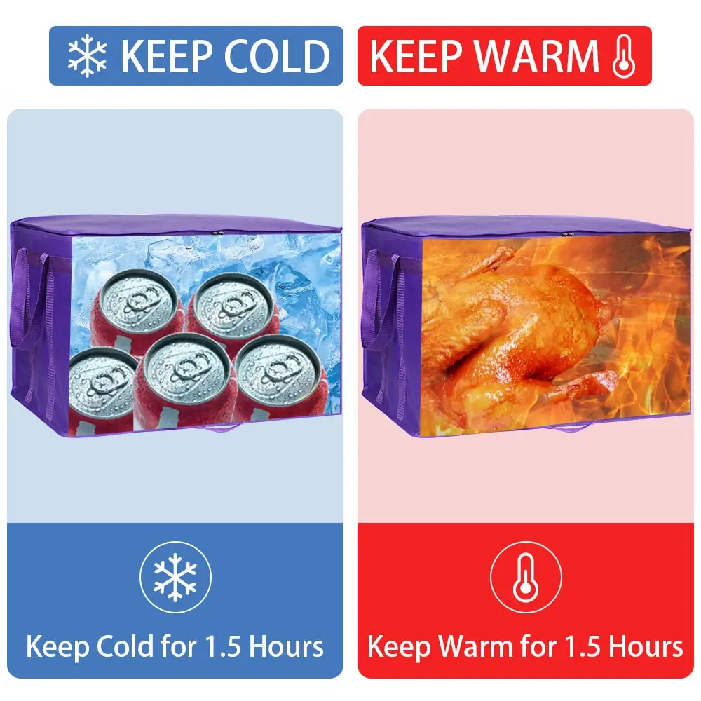 35l heavy commercial duty small thermo disposable large insulated hot and cool frozen food panda delivery bag for food delivery