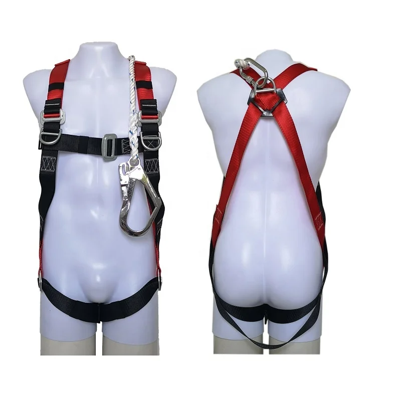 
Free Size Fall protection Full Body Harness Safety Belt with lanyard 