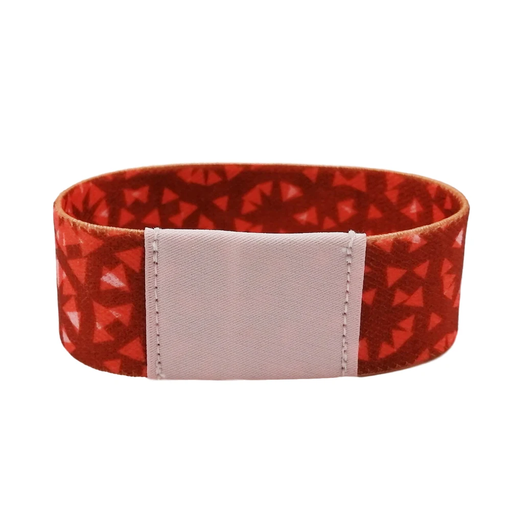 Custom Elastic Wristband Red Bracelet For Men Women Sport Wrist band Elastic Bangle Bracelet