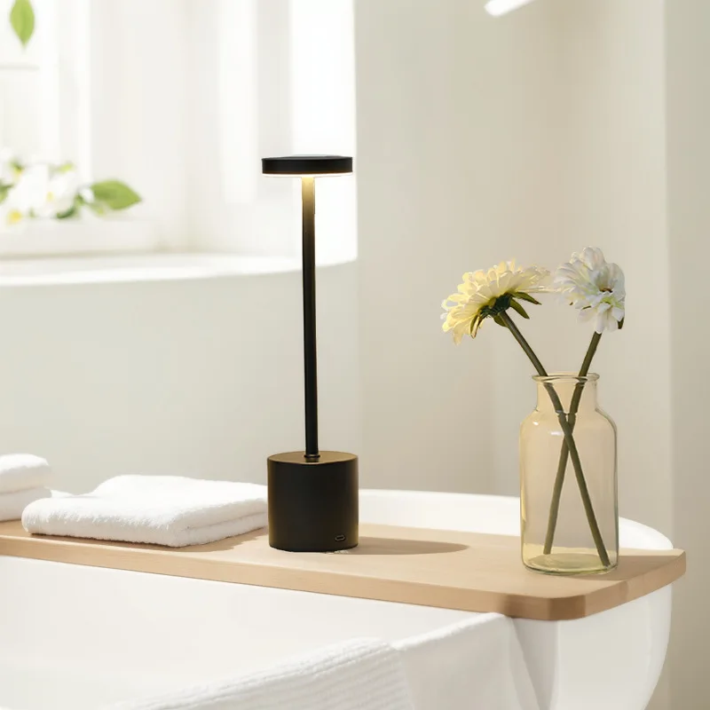 Creative Led Table Lamp Cordless Desk Lamps Rechargeable Portable Restaurant Luxury Modern Romantic Dinner Light Table Desk Lamp