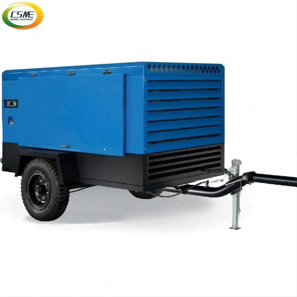 LUY050-7 185 cfm air compressor manufacturer mobile pneumatic air compressor Atlas Copco air Compressor for Sandblasting