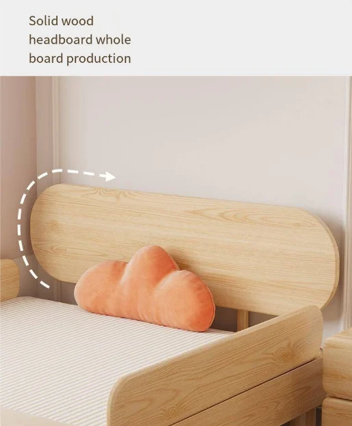 Hot sell solid wood telescopic children adjustable splicing foldable baby broaching bed for baby