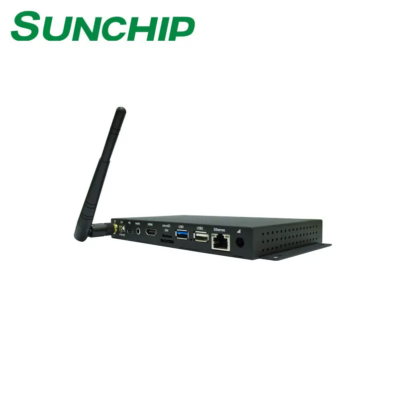 Android7.1.2 цифровой signage wifi рекламы media player box от sunchip
