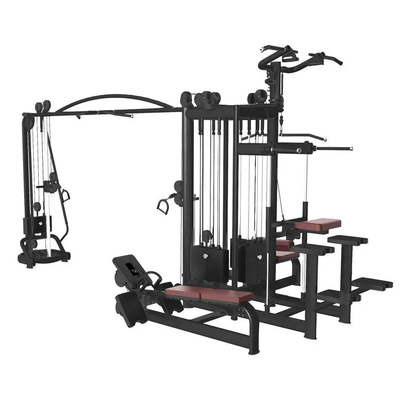 Factory Price Chest Press Leg Press Dip Chin 4 Person 5 Person 6 Person Pec Fly Smith Machine