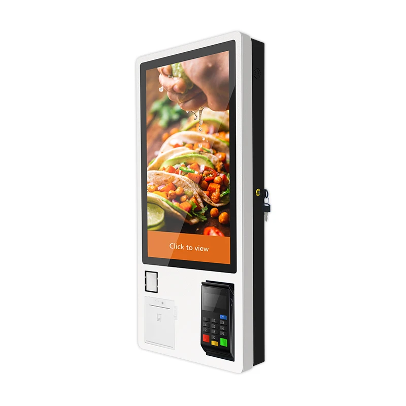 24 inch Automatic Touch Screen Self Ordering Self Payment Kiosk for Restaurant Fast Food