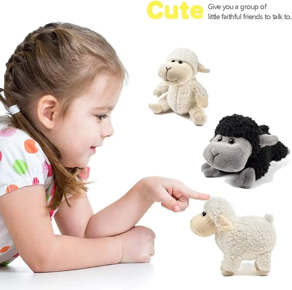CE CPC OEM ODM Stuffed animal sheep plush toy 3-piece sheep stuffed animal cute soft plush sheep for boys and girls