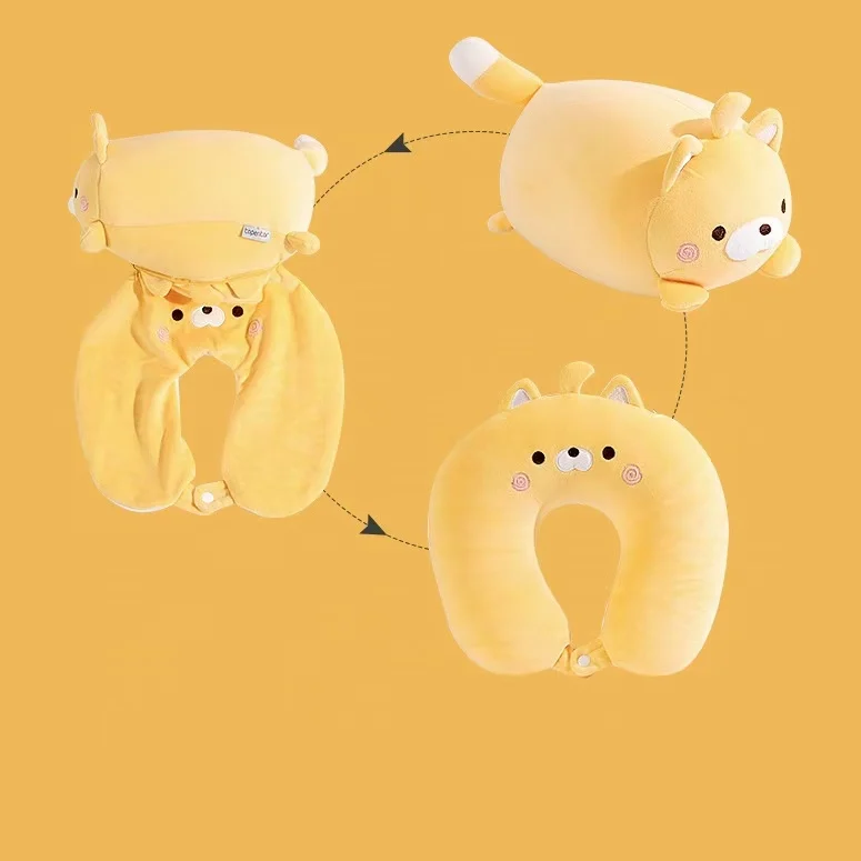 Cute penguin U-shaped pillow multifunctional deformable neck pillow dual-use plush toy for children