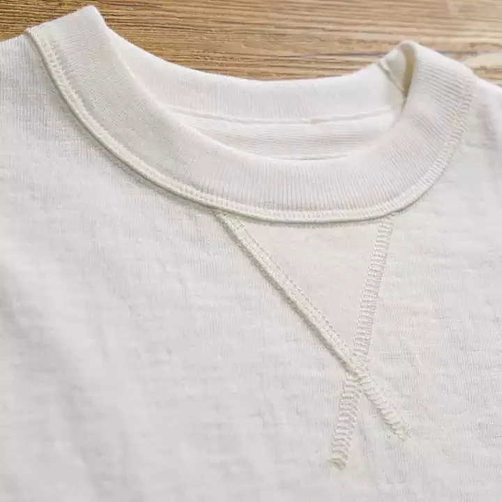 Customized Heavy Weight  High Quality Oversized Thick Men Short Sleeve Blank Chunky Heavy Cotton T Shirt