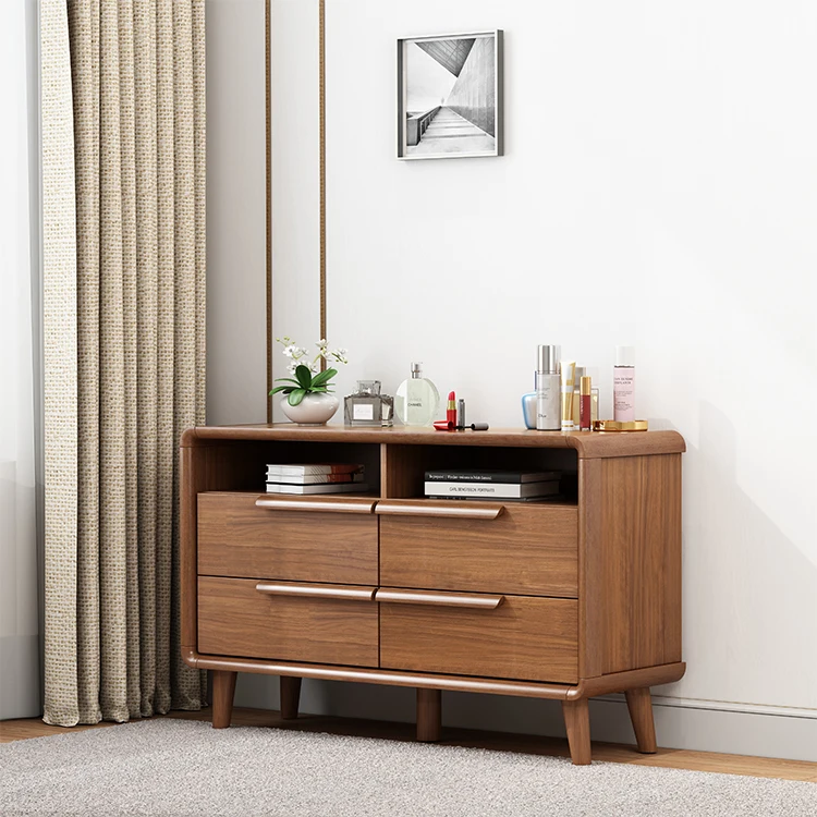 
Nordic living room furniture solid wood legs chest of drawers storage cabinets simple modern combination dining cabinet 