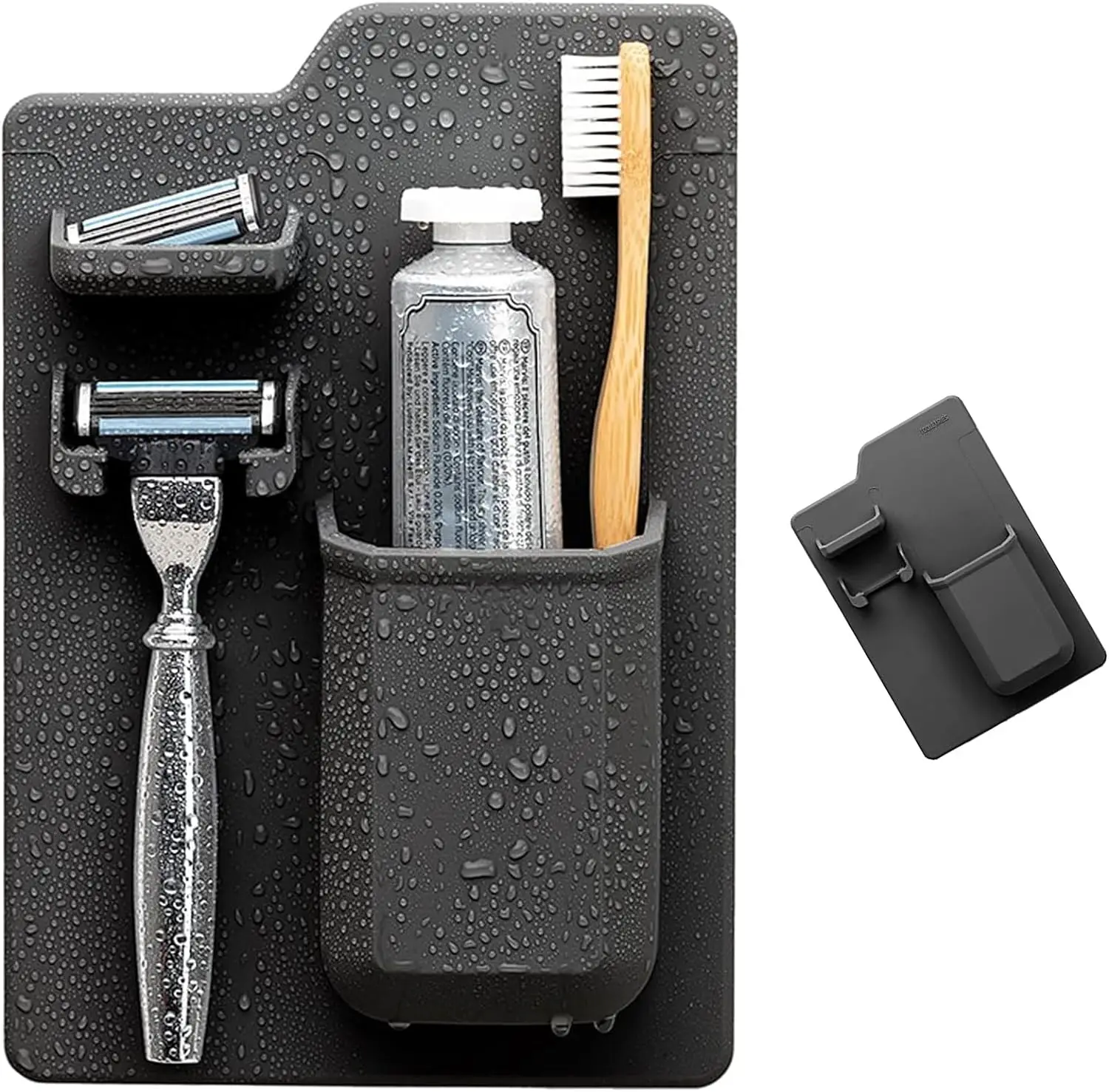 Органайзер для хранения в ванной комнате, силиконовый держатель для зубных щеток