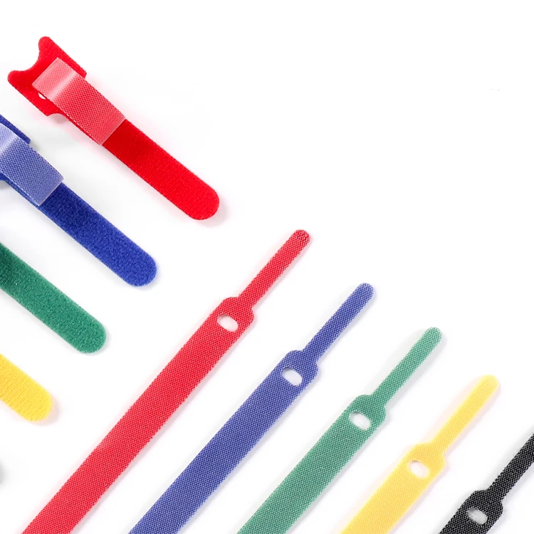 DSX Hot Selling Multi Color Nylon Polyester Reusable Hook And Loop Back-to-Back Cable Ties For Binding Wires