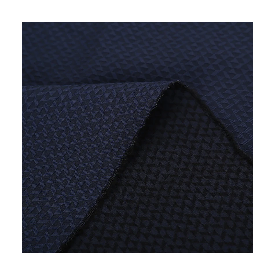 Quality Assurance Navy Viscose/Nylon/Spandex Breathability for Aniline Jacquard Cloth